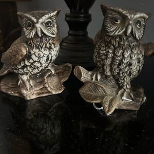 Charming Brown Owl Figurines